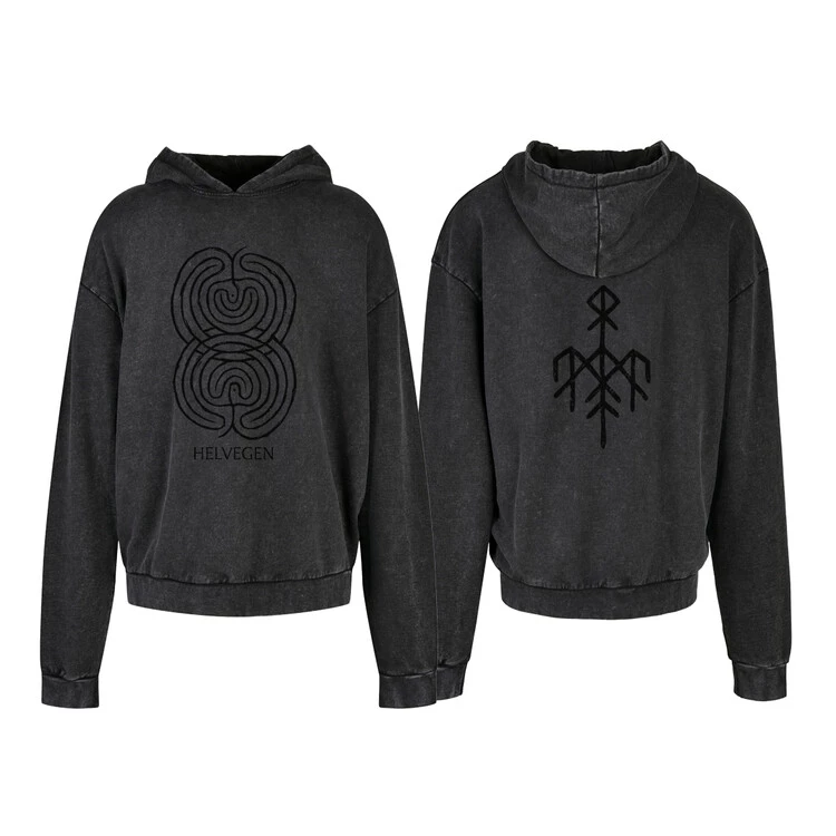 wardruna-hoodie-helvegen-labyrinths-washed-out-black 3